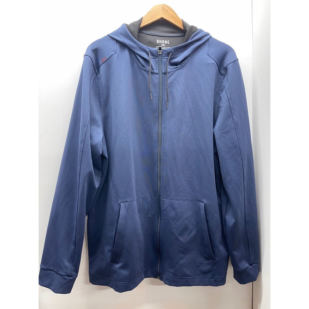 Rhone Reign Full Zip Hoodie Mens XXL Navy Blue Performance Activewear‎ Jacket